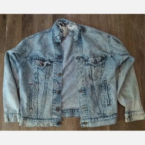 VTG Levi's Men's acid Washed Denim Distressed Destroyed Jean Jacket Medium USA